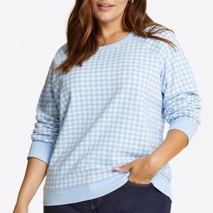 Draper James XL gingham sweatshirt